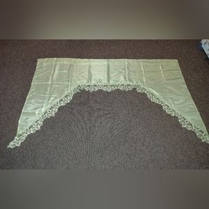 2 sage green valance